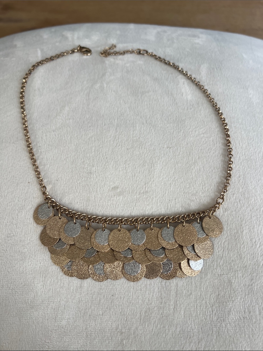 Gold-Tone Disc Fringe Necklace - Women Jewelry